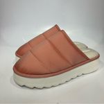 Maeve Anthropologie puffy platform slippers mules peach white women’s size 8-9 Photo 4
