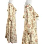 Free People  Ethereal Oasis Printed Midi Dress Ivory Medium Bohemian Cottage Photo 9