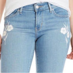 Levi's Levi’s 711 Skinny Flower Embroidered Distressed Jeans Size 27 Photo 0
