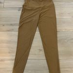 NEW Camel Vegan Leather Leggings High Waisted Pants Pleather Leggings M Tan Size M Photo 1