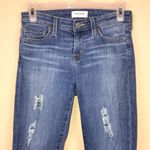 Big star Women’s Alex Skinny Distressed Thrashed Medium Wash Raw Hem Denim Jeans Photo 1