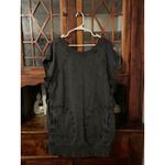 Daily Practice by Anthropologie Lounge Boatneck Mini Dress Size Large Black Photo 2