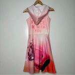 WeLoveFine by Goldie Star Wars Rebel Scuba Sleeveless Hooded Dress Size Small Pink Photo 8