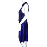 Boulevard de Paris Dress Womens‎ 6 Blue Glitter Fit & Flare Dance Formal Vintage Photo 2