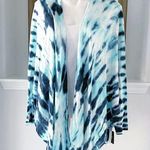 Andrea Jovine  Tie Dye Cardigan Sweater Indigo Multi Blue Size L/XL NWT $118.00 Photo 0