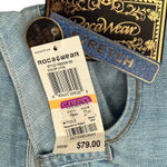 Rocawear  Light Blue Purple Embroidered Low Rise Straight Jeans sz 7 NEW Tags Y2K Photo 8