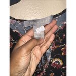 Floral Print Dress‎ Long Sleeve Black Bohemian Mini or Tunic Size 3X Photo 5