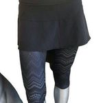 prAna  Skirt Black Cropped Leggings with Zipped Pocket Women’s Size S Photo 0