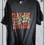 Jerzees Pray Big Classic black  tee. Comfortable and durable fabric. Photo 0