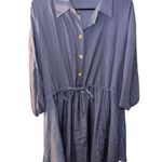 SEPT&CO. Boutique Dress Blue Shirt Dress Size L Photo 1