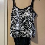 Maxine of Hollywood Black & White Fern Print One Piece Swimsuit Photo 0