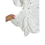 NWT Rhode Pia Puff Sleeve Eyelet Cotton Ruffle Mini Dress White Mirror Large Photo 7