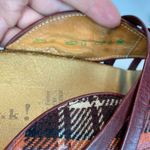 Think! Clogs 8 8.5 Plaid Leather Strappy Comfort Slides Shoes Sandals 39 Purple Photo 10