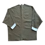 ZARA  Olive Green V Neck Drop Shoulder Oversized Knit Sweater dress Women's M Photo 2