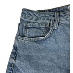 ZARA Womens Cropped Jeans Frayed Hem Blue Wash Straight Leg High Rise US 6 EU 38 Photo 4