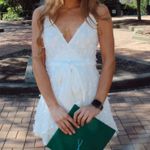 Selfie Leslie  White Dress Mini Ruffle Photo 1