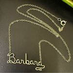 Vintage 925 Sterling Silver Personalized Name “Barbara” Pendant Necklace 1.7g. Photo 0