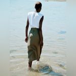 ZARA  combined midi belted dress with linen Photo 1