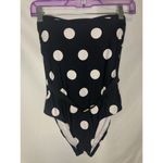 Apt. 9  Polka Dot One Piece Swimsuit Black White Halter Belted Retro S Photo 3