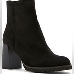 Steve Madden Black Suede Block Heel Ankle Boots Photo 0
