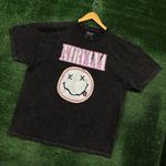 Nirvana Smiley Face Mineral Wash T-Shirt in size 2X Photo 2
