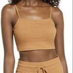VERO MODA  Camel Ribbed Crop Top Photo 0