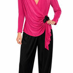 American Vintage 1970s Filigree hot pink disco jumpsuit USA made Size small - medium Photo 0