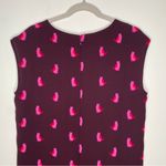 Loft  Smitten Kitten Kitty Cat Shift Mini Dress in size M. Maroon Pink Cats Photo 3