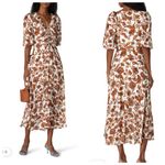NICHOLAS Danielle Dress Ivory Paisley Floral
Midi Flowy Size US 4 White Photo 1