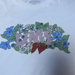 Levi's  T Shirt Size XS White EUC Flowers Label Women Basic Photo 4