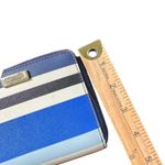 Kate Spade Darci Laurel Way Zip Around Wallet Striped Leather Blue White Photo 12