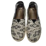 Toms Black Diamond Jacquard Rubber Sole Womens Classic Slip-On Casual Shoes 8 Photo 1