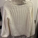 SheIn Large Chunky Knit Bishop Sleeve Solid Sweater Photo 2