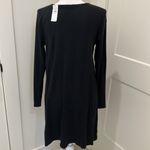 American Eagle NWT  Black Knit Swing Fit Dress Sz M Photo 3