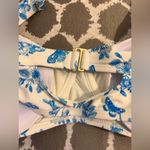 Wild Fable Floral NWT Blue/White Bikini Top butterflies padded underwire Sz 14 adj straps Photo 5