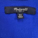 Madewell Du Jour Cobalt Blue Tunic Notch V-Neck Shift Dress Size XS Photo 4