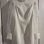 Main Strip Boutique White Dress Pearl Sleeves Photo 0
