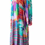 Colorful Maxi Dress Oversized V Photo 4