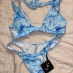 Zaful Blue Marble Bikini Set Photo 0