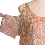 Lovers + Friends  Open/Cold Shoulder Animal Print Tunic‎ Cover Up Small Polyester Photo 5