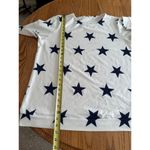 Coshow Women's XL Star Print Long Sleeve Crew Neck Top Lightweight Sweater XL White Photo 7