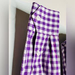 Ralph Lauren Women’s Purple Gingham Checkered Button Down Shirt Photo 7