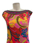 Trina Turk Felana Shift Dress Floral Paisley Print Multicolor Red Size 4 Photo 3