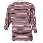 Maje Stripe Embroidered Top Women’s Size Large Red White Floral Heart Tee Photo 3