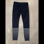 Athleta  Women's Black Full Length Silver Shine Strip Sonar Leggings‎ M Photo 3