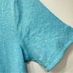 Chico's Chico’s Heathered Teal Wide Neck Short Sleeve 100% Cotton Tee Size 1 / Medium Photo 5