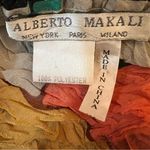 Alberto Makali Vintage Y2K Floral Pleated Ruffle Mini Dress Designer Evening M Photo 10