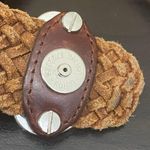 Brighton Vintage Brown Croc Leather Black Mini Crossbody Bag Photo 12