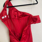 House Of CB  “Lulu”‎ Red Asymmetric Drape Midi Corset Dress NWOT size XS Photo 9