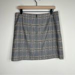 1. State  gray yellow glen plaid mini pencil skirt 10 Photo 2